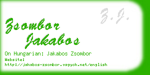 zsombor jakabos business card